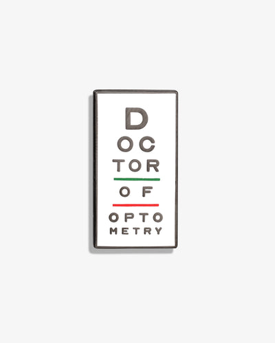 Doctor of Optometry (Snellen Eye Chart) Lapel Pin